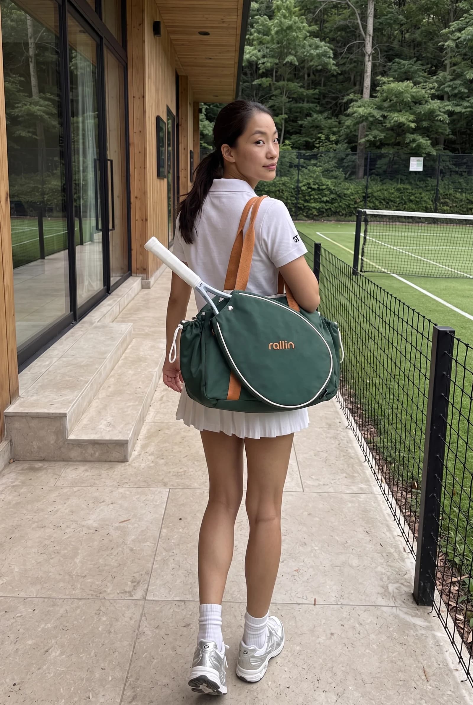 코트 토트 딥그린 착용 20